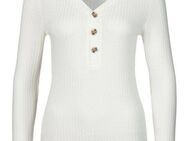 LASCANA Langarmshirt mit kurzer Knopfleiste aus weicher Viskose-Ripp-Qualität