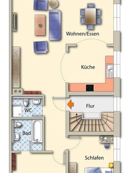 Schöne, helle 3 Zimmerwohnung im 1 OG mit eigenen Gartenanteil ca. 90 qm in Paderborn-Stadtheide, Baujahr 2003 - Paderborn