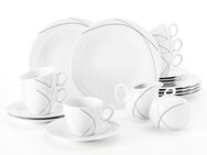 Seltmann Weiden Kaffeeservice Geschirr-Set, Service Trio Highline (20-tlg), 6 Personen, Porzellan, Kaffeeservice, Made in Germany, 20 Teile, für 6 Personen