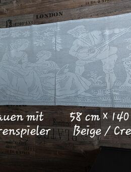Tischdecke / Decke / Läufer Handarbeit. 2 Frauen mit Gitarrenspieler - Hannover Buchholz-Kleefeld
