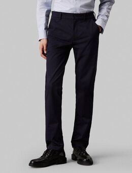 Calvin Klein Chinohose SATEEN STRETCH SLIM CHINO mit Logopatch