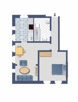 2-Raum Wohnung in der Stadt Sonneberg (Zentrum) - 45m² - Sonneberg