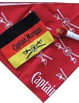 Captain Morgan - Fan-Set - Halstuch 70 x 35 cm, Armbinde und Tröte - Doberschütz