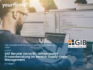 SAP Berater (m/w/d) - Schwerpunkt Prozessberatung im Bereich Supply Chain Management - Siegen (Universitätsstadt)