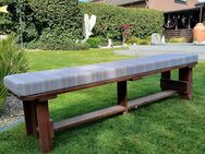 Gartenbank aus Holz mit Sitzauflage ohne Lehne, Gr. 182x40x48 cm - Sonsbeck