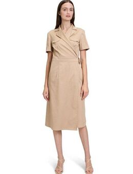 Betty&Co Wickelkleid Betty & Co Wickelkleid mit Kragen Schnallen
