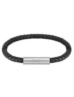 BOSS Armband Schmuck Edelstahl Armschmuck Lederarmband BRAIDED LEATHER