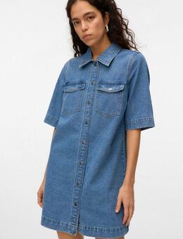 Vero Moda Jeanskleid VMFENJA 2/4 SHORT DENIM DRESS GA NOOS