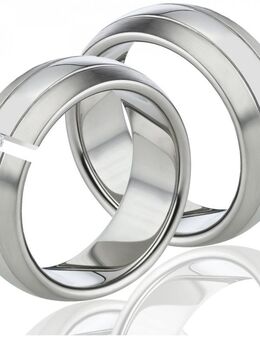 Titan Ringe Matt und poliert LUC73 mit Diamant - Aholming