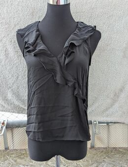 🖤 ZARA Basic Rüschen-Bluse – XS | Schwarz | Luftig & Elegant - Darmstadt