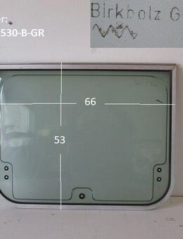 Wohnwagenfenster Birkholz BR/WS/R D535 ca 66 x 53 BADFENSTER grün (Lagerware -> Neue Ware mit Lagerspuren) - Schotten Zentrum