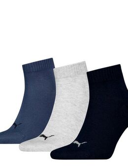 PUMA Kurzsocken (3-Paar) Atmungsaktiv, Rippenbündchen, weiche Baumwollmischung