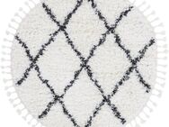 carpetfine Hochflor-Teppich Eddy, rund, Höhe: 30 mm, Shaggy Langflor mit Fransen, starke Größenauswahl, Wohnzimmer