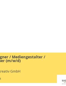 Grafik-Designer / Mediengestalter / Web-Designer (m/w/d) - Kürnbach