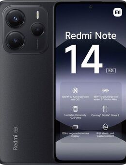 Xiaomi Redmi Note 14 5G Smartphone (16,94 cm/6,67 Zoll, 256 GB Speicherplatz, 108 MP Kamera)