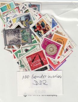 DDR 100 verschiedenen Sondermarken, gestempelt - Guben