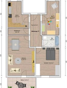 3 Zimmer Wohnung (WE017) mit Balkon in Schöppenstedt - Schöppenstedt