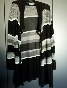 Gerry Weber offene Strickjacke Gr 42 schwarz weiß grau - Frankfurt (Main) Zeilsheim