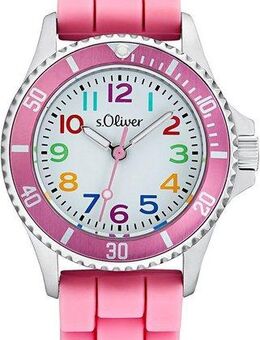 s.Oliver Quarzuhr 2033505, Armbanduhr, Kinderuhr, Mädchen, Silikonarmband, Geschenkidee