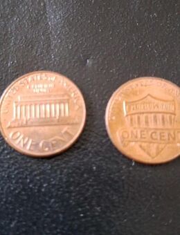 USA Münzen 2 Stück One Cent 2007, 2011 (unterschiedliche Motive) Dollar Währung - Essen