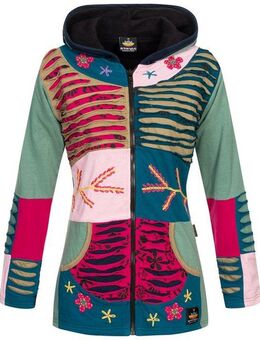ankerglut Fleecejacke Patchwork Multicolor NUNAVUT II NEW FLOWER POWER