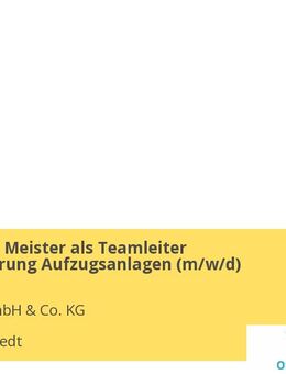 Techniker / Meister als Teamleiter Modernisierung Aufzugsanlagen (m/w/d) - Norderstedt