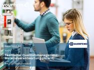 Teamleiter Qualitätsmanagement Materialverantwortung (m/w/d) - Langenwolschendorf