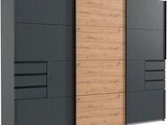 Wimex Schwebetürenschrank Saigon, mit kompletter Innenausstattung, Made in Germany Kleiderschrank 3-türig, 270cm breit, mit 6 praktischen Außenschubladen