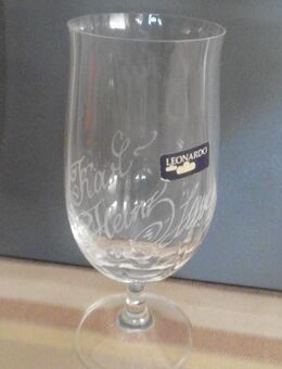 Bierglas mit Gravur von Leonardo - Unna