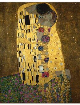 Artland Leinwandbild Der Kuß, Paar (1 St), auf Holzrahmen gespannt