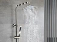 welltime Duschsystem Rainshower, 1 Strahlart(en), Duschsystem, Rainshower eckig 200x200mm, Edelstahl, gebürstet