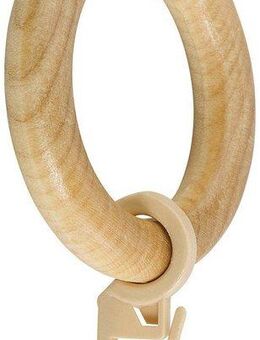 GARESA Gardinenring Holzring mit Haken, (20-St), für Durchmesser bis 28mm, einfache Montage