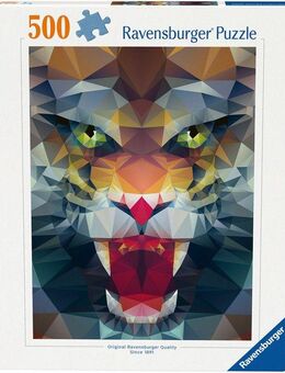 Ravensburger Puzzle Löwe aus Polygonen, 500 Puzzleteile, Made in Germany