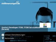 (Junior) Developer ITSM, ITOM ServiceNow (m/w/d) - Neckarsulm