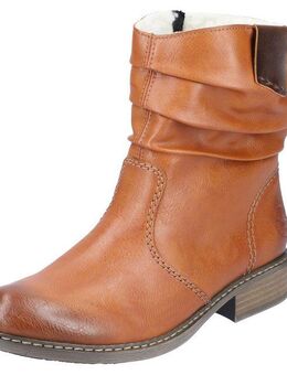 Rieker Winterboots, Winterstiefelette, Blockabsatz, Warmfutter, geraffter slouchy Schaft