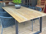 Tisch Teak Holz Metall Gartentisch Esstisch - Wedel Zentrum