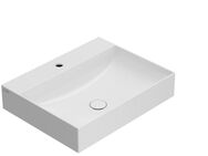 Waschbecken Aufsatz T-EDGE 60x47 cm weiß 1 HL o.ÜL BTF/CR - Rehling