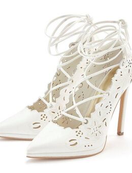 LASCANA Belle Affaire Stiletto Pump mit Cut-Outs, High-Heel-Pumps Mit Schnürbänder und hohem Absatz