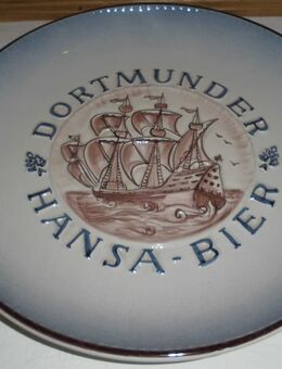 Porzellanteller Hansa Brauerei Dortmund Brauereiteller Kogge Relief Werbung - Bottrop