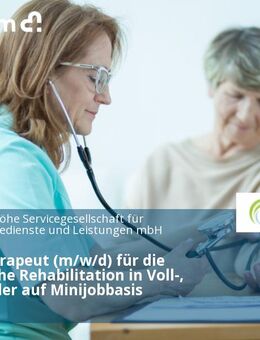 Physiotherapeut (m/w/d) für die geriatrische Rehabilitation in Voll-, Teilzeit oder auf Minijobbasis - Bonn