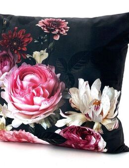 Weckbrodt Dekokissen Pfingstrosen, Kissenhülle ohne Füllung, Samt-Optik, Velour, bedruckt, floral, Blumen