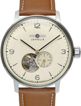 ZEPPELIN Automatikuhr Hindenburg Automatik, sustainable Planet 8066-5_n, Armbanduhr, Herrenuhr, offene Unruh, Made in Germany