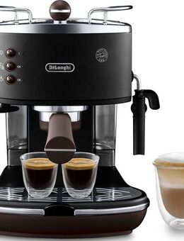 De'Longhi Espressomaschine Icona Vintage ECOV 311.BK, Siebträger, auch für Kaffeepads geeignet