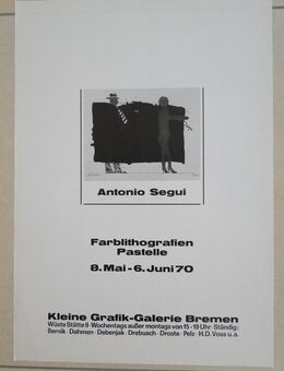 6 Plakate 1969-71 Vombek Brauer Segui Kieselbach Hundertwasser Klock - Coesfeld