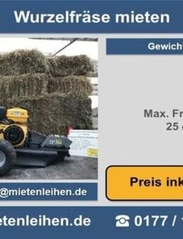 Wurzelfräse Stubbenfräse Baumstumpffräse mieten leihen in Herne - Herne
