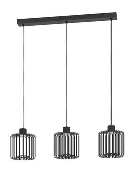 EGLO Hängeleuchte GINESTRONE-Z Hängelampe schwarz, ZigBee 3.0, Timer, Pendelleuchte, Bluetooth, CCT - über Fernbedienung, Dimmfunktion, Ein-/Ausschalter, Farbsteuerung, Farbwechsel, Memoryfunktion, Nachtlichtfunktion, RGB, Smart Home, Weckerfunktion,...