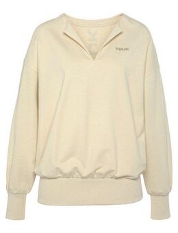 FCUK Sweatshirt (1-tlg) Sweatshirt mit V-Ausschnitt und großen Rückenprint, Loungeanzug