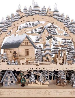 Home affaire LED Schwibbogen Weihnachtsdeko (1-tlg), aus Holz, mit LED Beleuchtung, Höhe ca. 47 cm