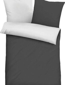 Castell - Markenbettwäsche Wendebettwäsche Uni-Microfaser-Satin in Gr. 135x200 oder 155x220 cm, Microfaser-Satin, 2 teilig, pflegeleichte Bettwäsche mit Reißverschluss, Bettwäsche mit Wendeoptik