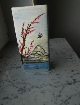 Porzellan Vase handgemalt Blumenvase 16 cm Deko Vintage 3,- - Flensburg